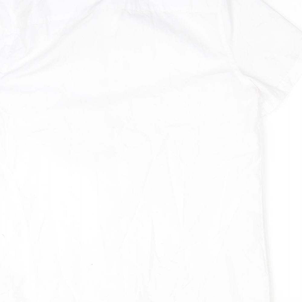 F&F Boys White Polyester Basic Button-Up Size 13-14 Years Collared
