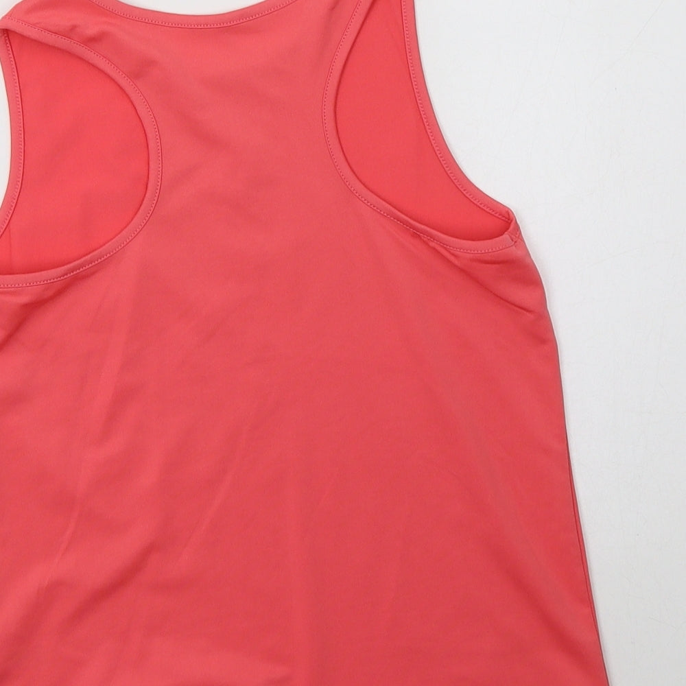 George Girls Pink Polyester Basic Tank Size 9-10 Years Crew Neck