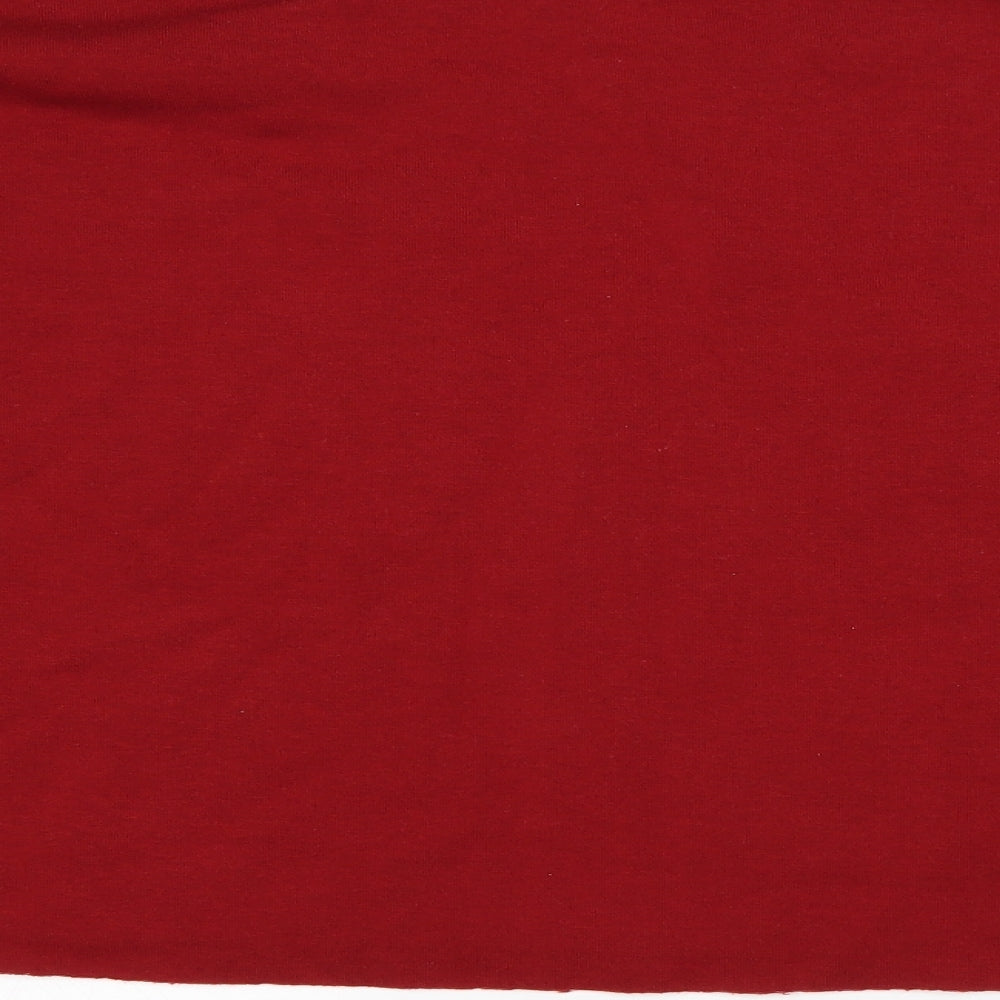 Primark Womens Red Polyester Pullover Sweatshirt Size S - cropped