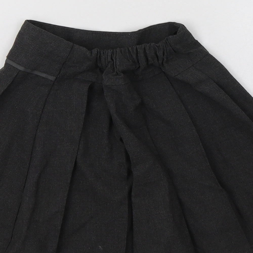 TU Girls Grey Polyester Pettiskirt Skirt Size 4 Years Regular Button - School Wear