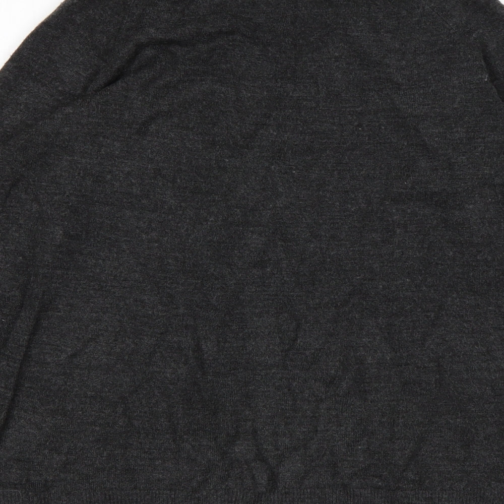 Atmosphere Womens Grey V-Neck Acrylic Cardigan Jumper Size 12