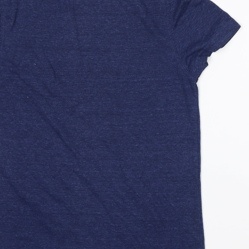 Burton Mens Blue Polyester T-Shirt Size S Round Neck