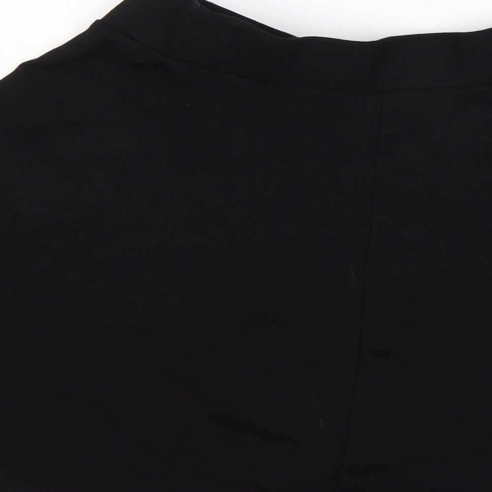 RR Girls Black Viscose Skater Skirt Size 14 Years Regular