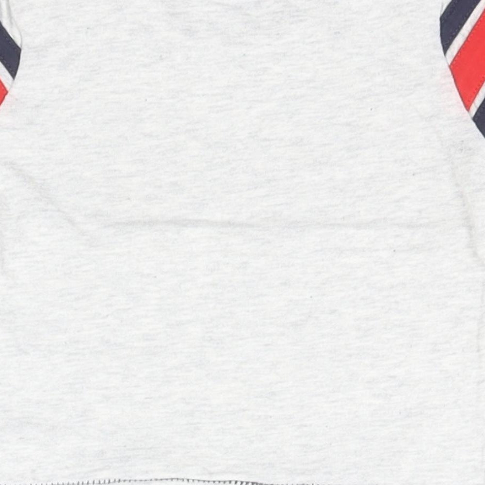 F&F Baby Grey Cotton Basic T-Shirt Size 0-3 Months Round Neck