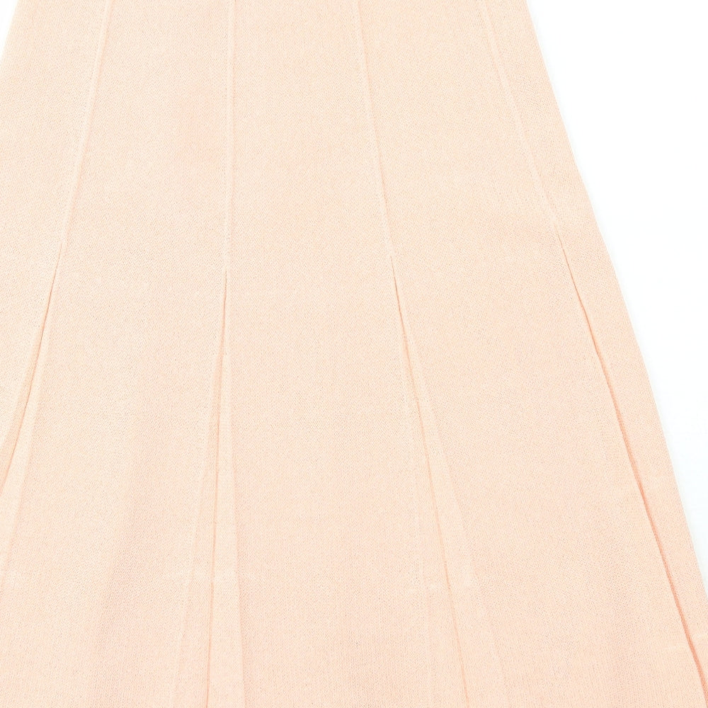 Preowrn Womens Pink Polyester A-Line Skirt Size 8 - Dacron Heavy