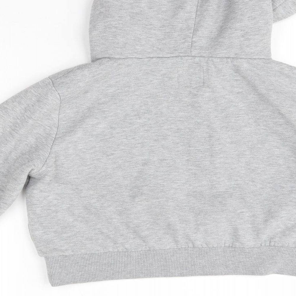 Hype Womens Grey Cotton Pullover Hoodie Size 6