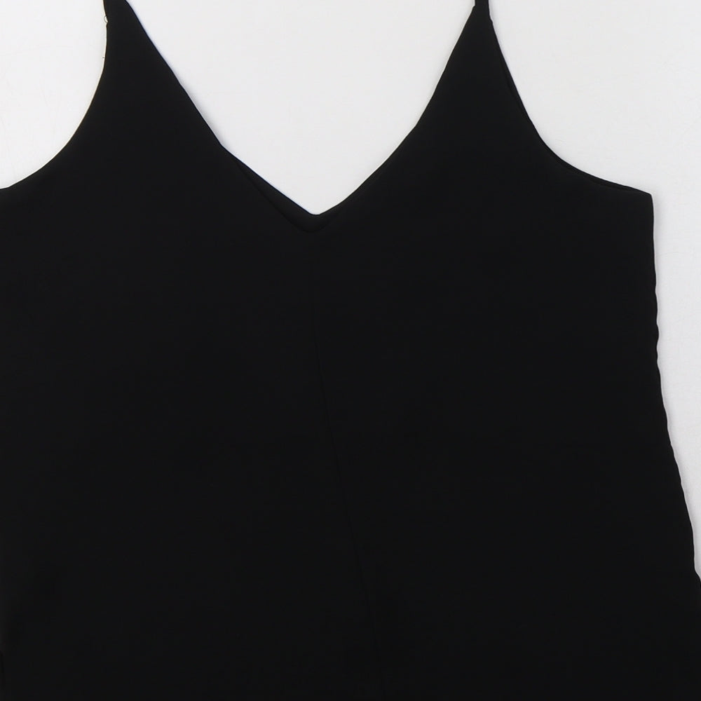 H&M Womens Black Polyester Camisole Blouse Size 8 V-Neck