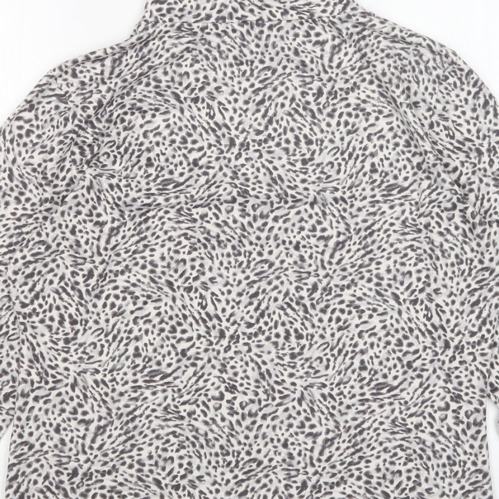 Pebble Bay Womens Multicoloured Roll Neck Animal Print Polyester Pullover Jumper Size 16