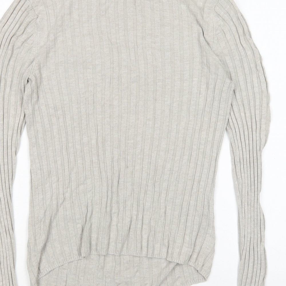 New Look Womens Beige Round Neck Viscose Pullover Jumper Size 12