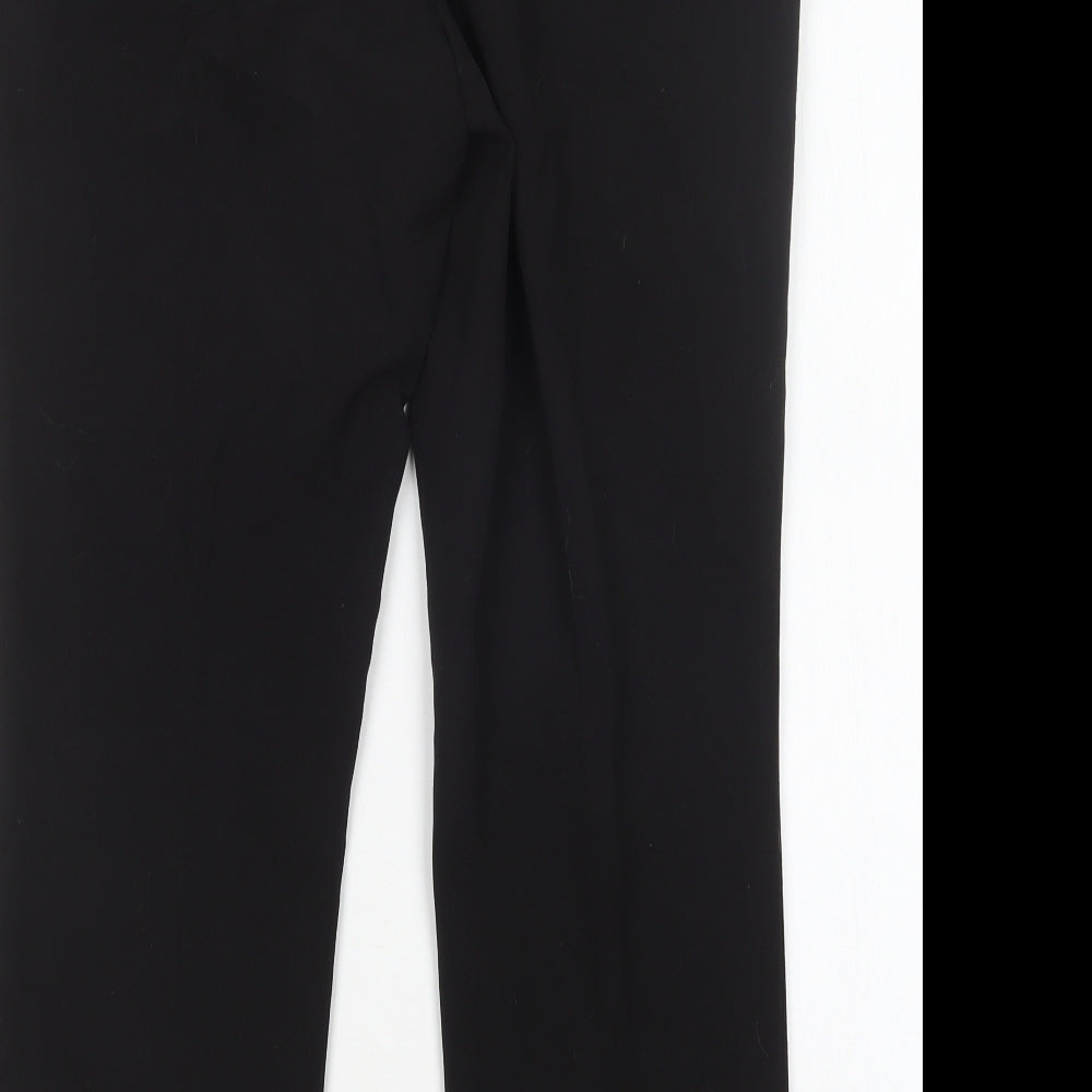 New York Company Womens Black Polyester Trousers Size 6 L28 in Regular