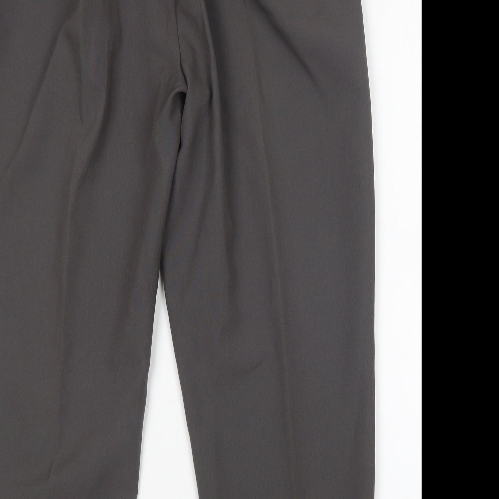 Preworn Womens Grey Trousers Size 14 L26 in Regular
