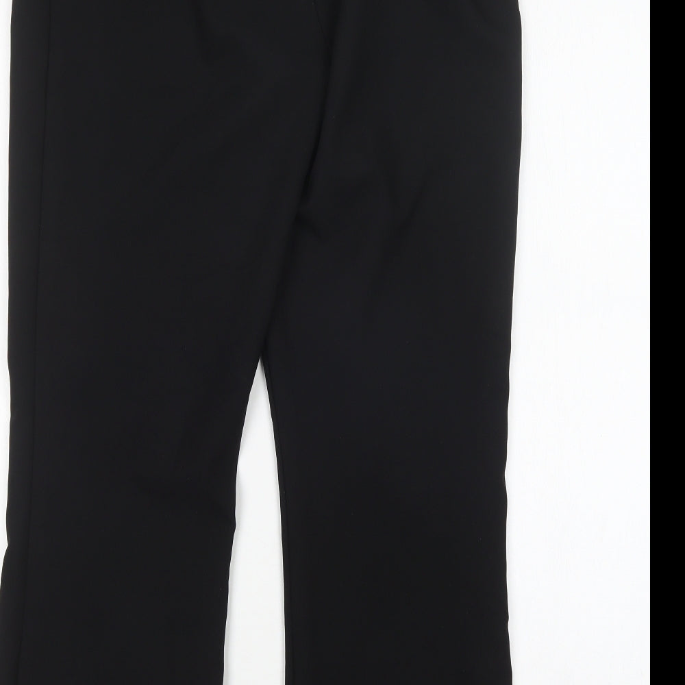 George Womens Black Polyester Trousers Size 12 L28 in Regular