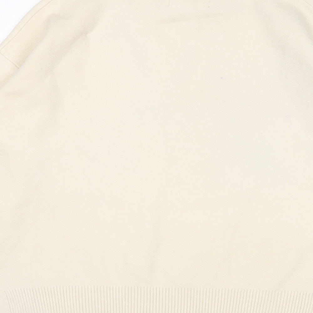 Primark Womens Beige Mock Neck Polyester Pullover Jumper Size S