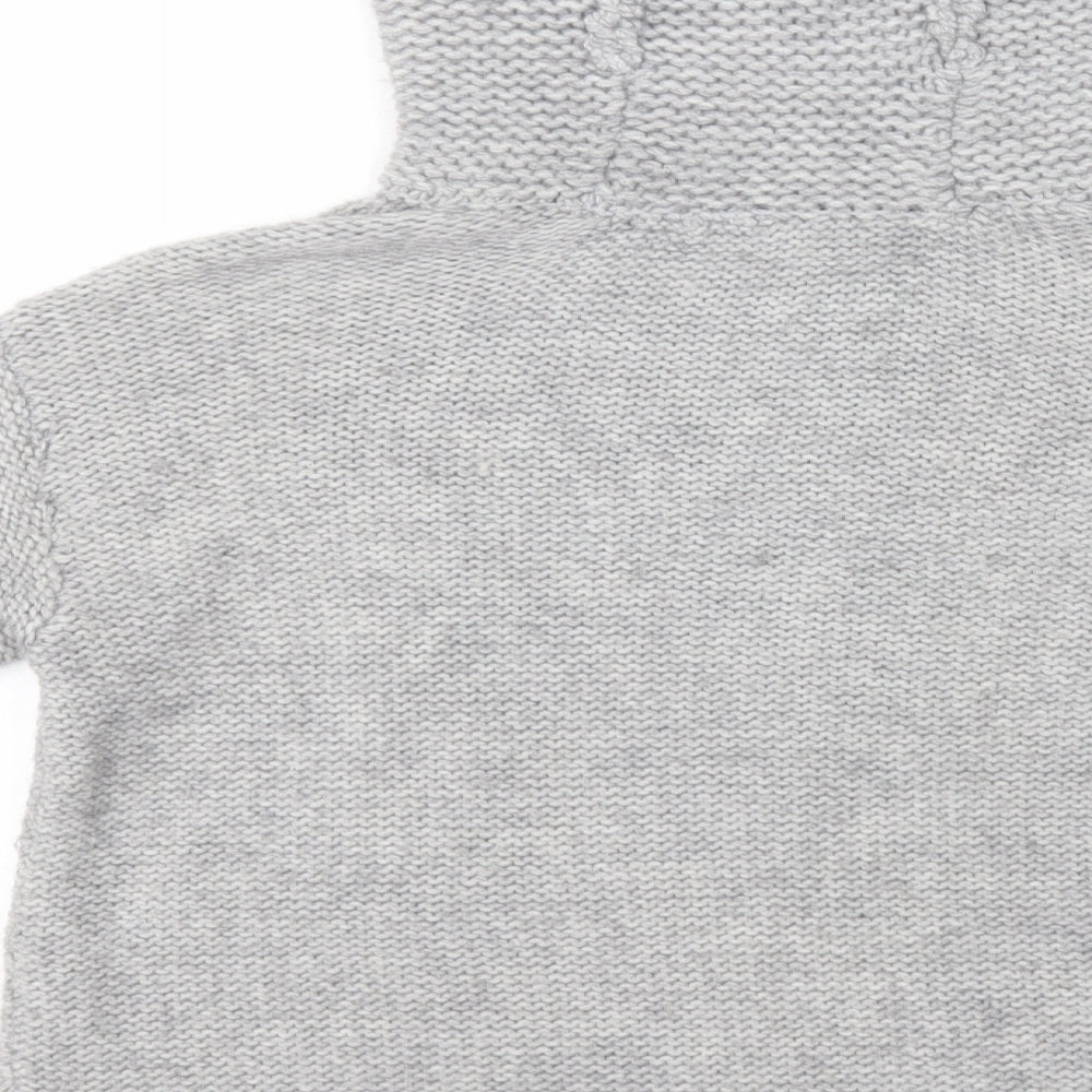 Esprit Womens Grey Roll Neck Acrylic Pullover Jumper Size XS