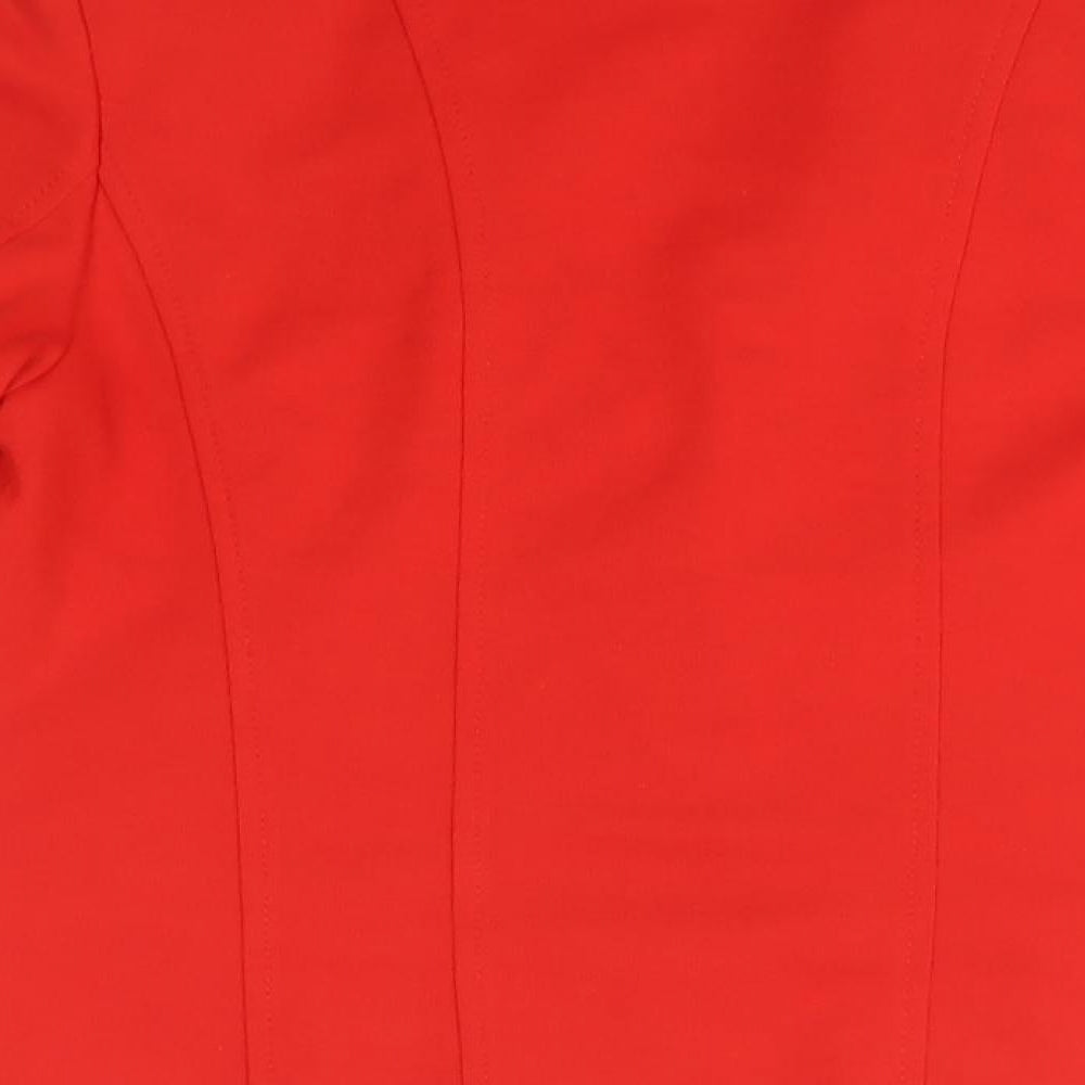 Oscar Womens Red Overcoat Jacket Size 10