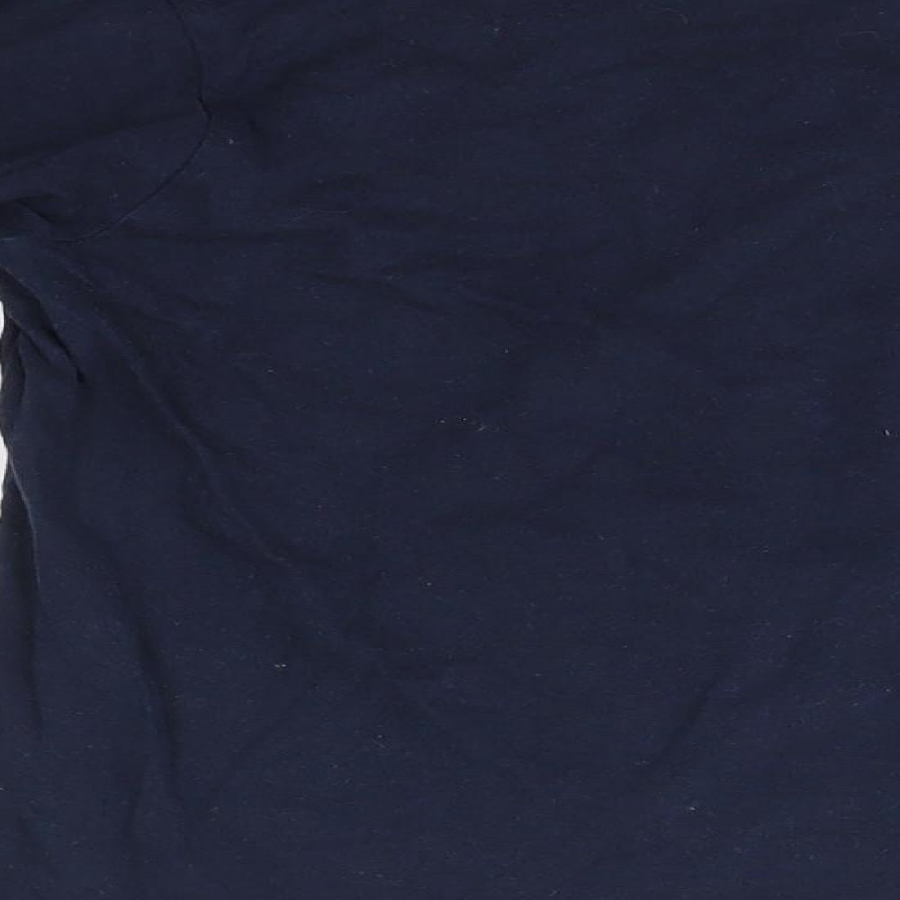 Preworn Girls Blue 100% Cotton Basic Blouse Size 10-11 Years Round Neck - Unicorns