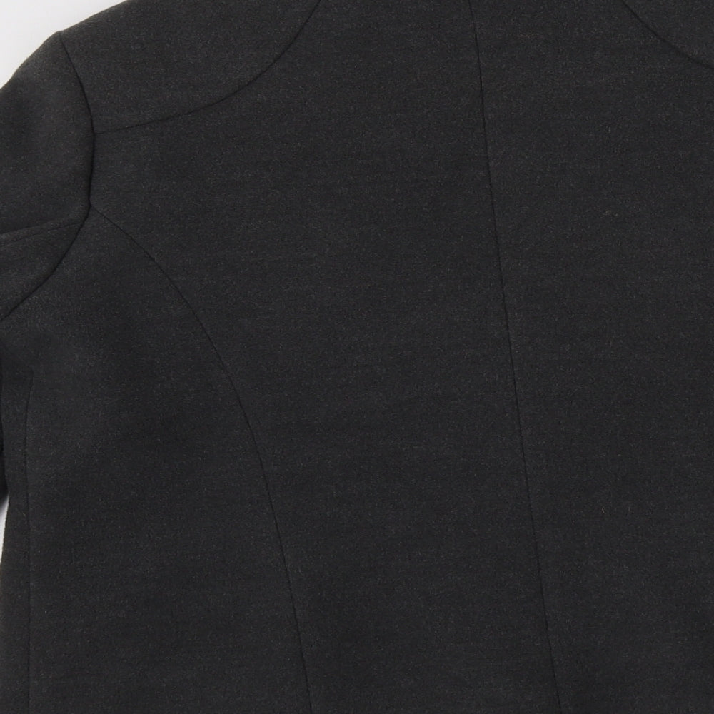 Bonmarché Womens Grey Pea Coat Coat Size 14 Button