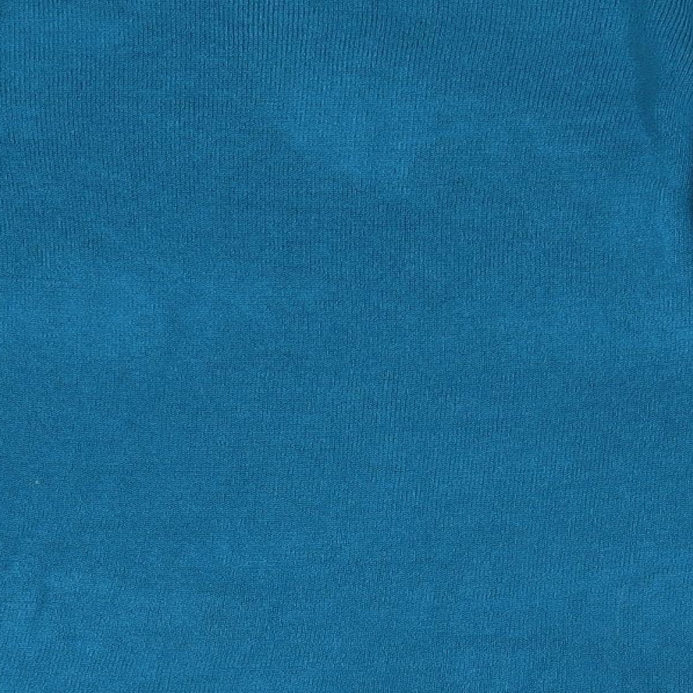 Bonmarché Womens Blue Round Neck Acrylic Pullover Jumper Size S