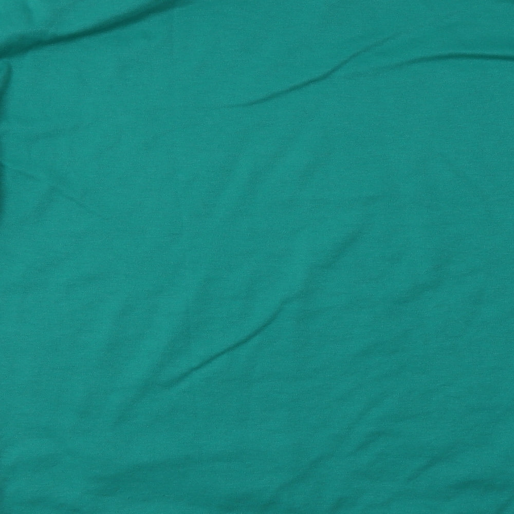 Dalia Womens Green Polyacrylate Fibre Tunic Blouse Size L Roll Neck