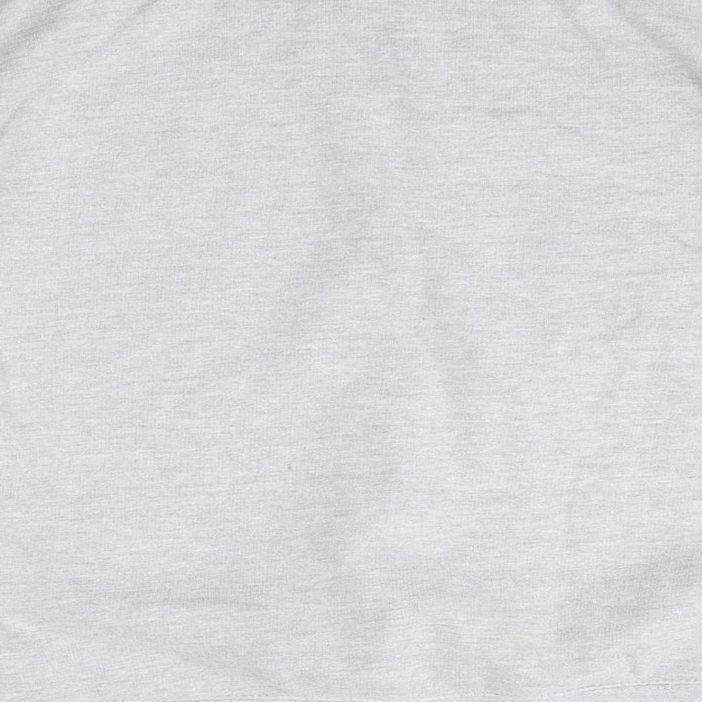 The Lucky Club Mens Grey Round Neck Cotton Pullover Jumper Size M