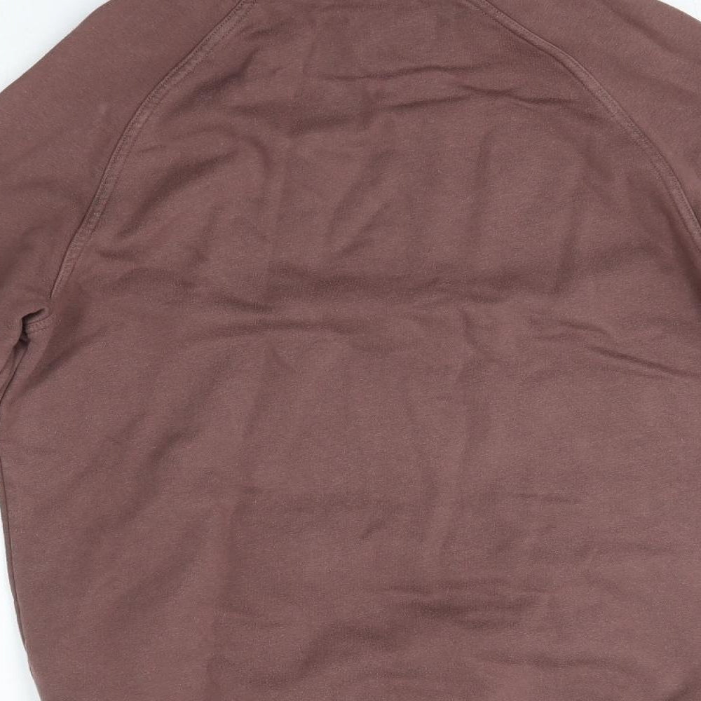 New Look Mens Brown High Neck Cotton Pullover Jumper Size S