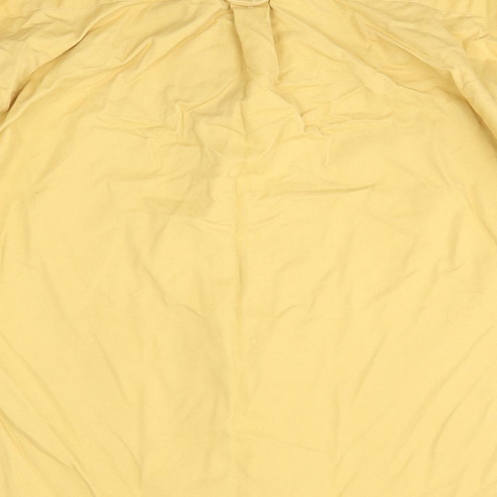 Northwood Mens Yellow Polyester Button-Up Size M Collared