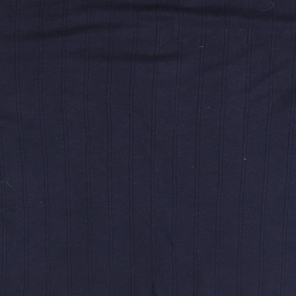 Berkertex Mens Blue Cotton T-Shirt Size M V-Neck