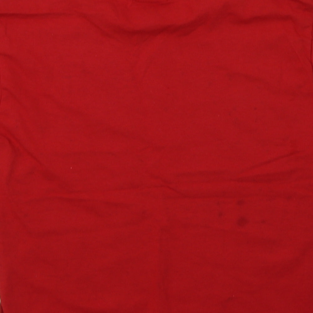 Fruit of the Loom Womens Red Cotton Basic T-Shirt Size XS Crew Neck - manchester Pride