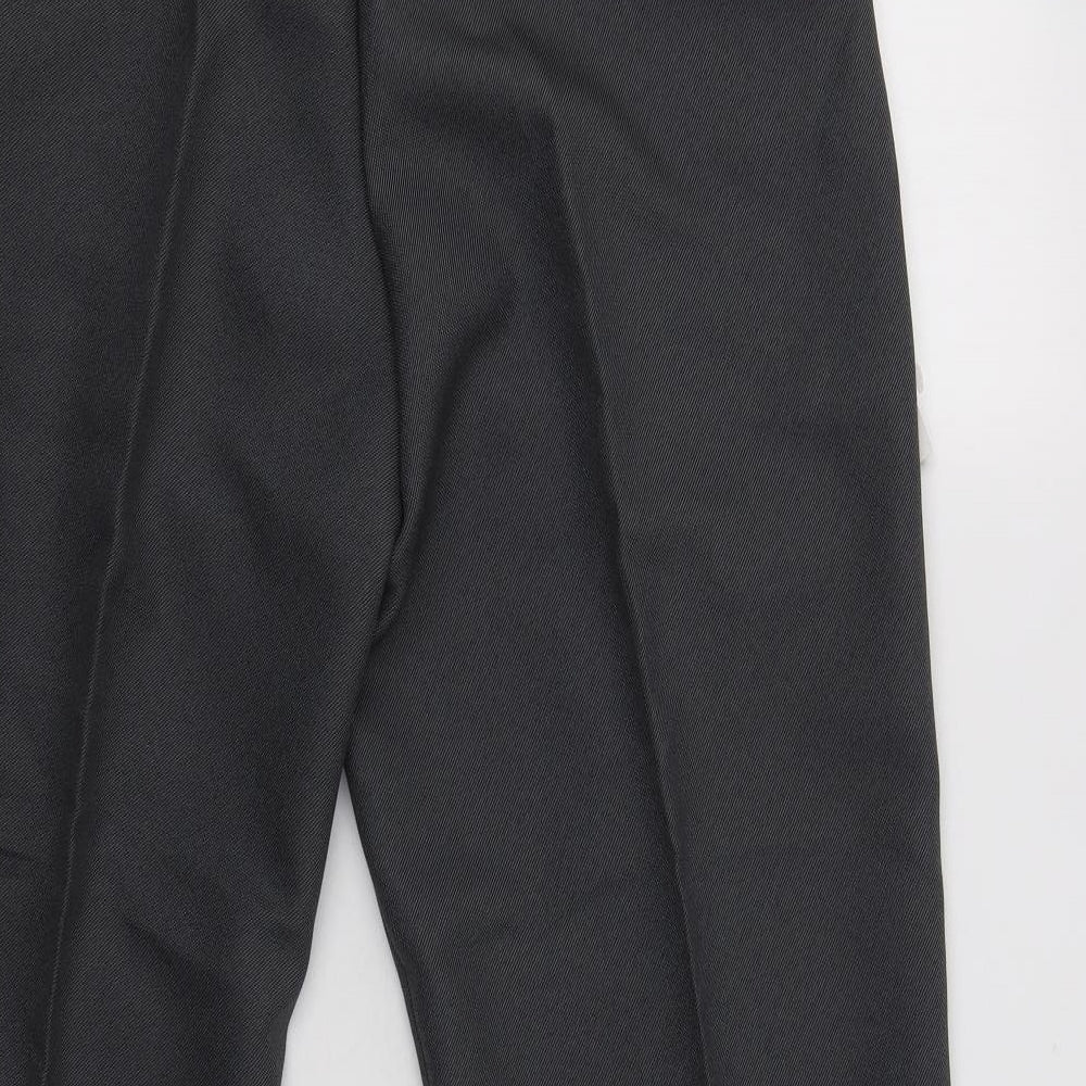 Carabou Mens Grey Polyester Dress Pants Trousers Size 36 L27 in Regular Button