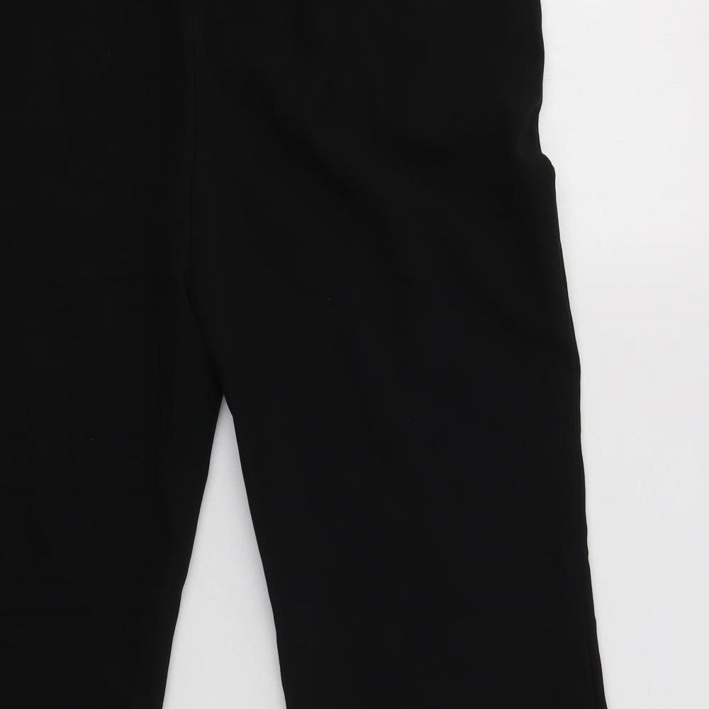 Marks & Spencer Womens Black Polyester Dress Pants Trousers Size 10 L27 in Regular Button