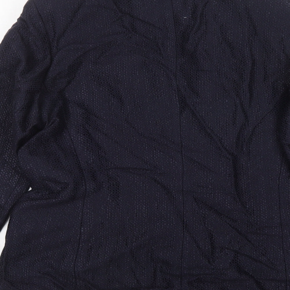 Marks & Spencer Womens Blue Viscose Jacket Suit Jacket Size 16