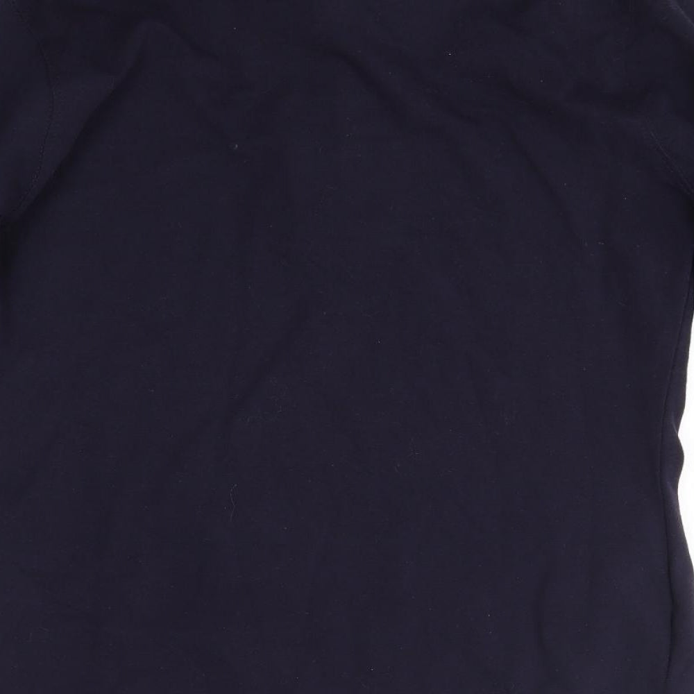 Front Row Womens Blue Collared 100% Cotton Pullover Jumper Size L