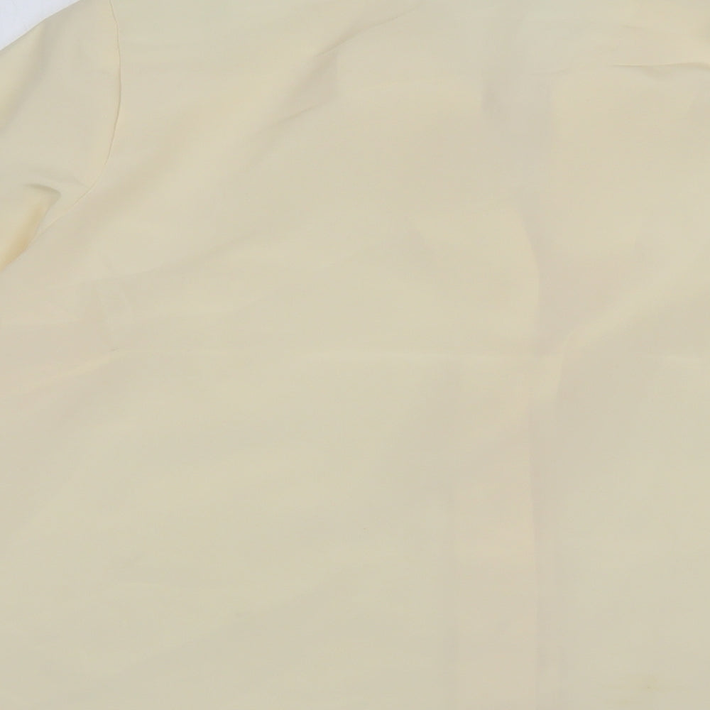 Preworn Womens Ivory Polyester Basic Button-Up Size 20 Collared