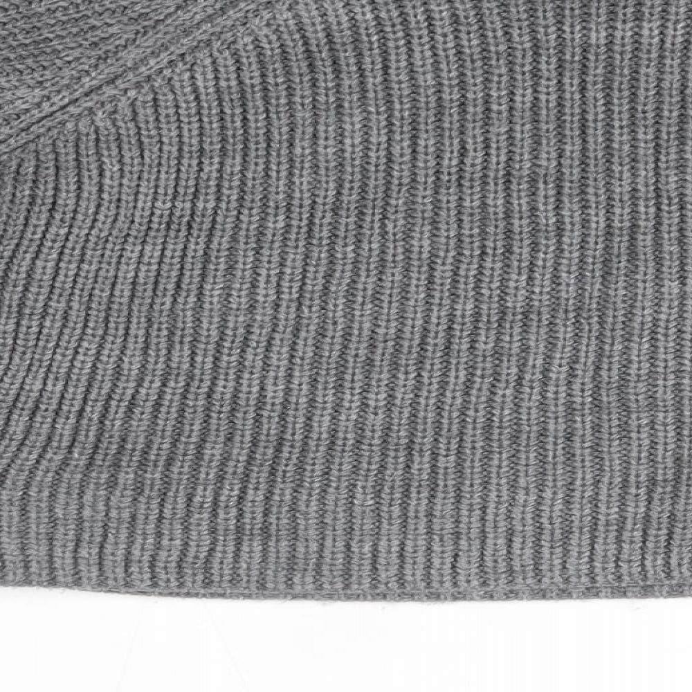 Primark Womens Grey Round Neck Acrylic Pullover Jumper Size XS