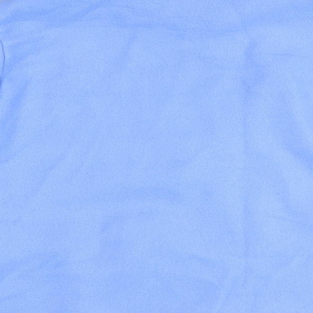 Anne de Lancay Womens Blue High Neck Polyester Full Zip Jumper Size M