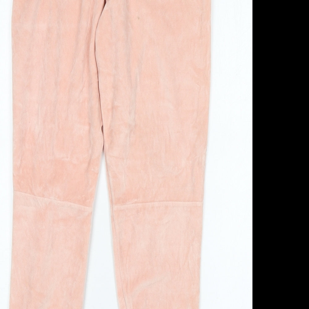 French Connection Womens Pink Cotton Sweatpants Trousers Size 6 L26 in Regular