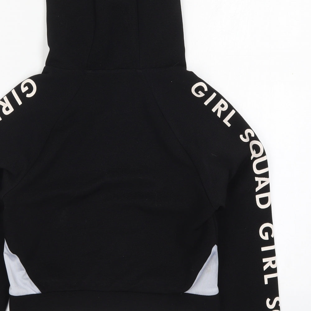 Young Dimension Girls Black Polyester Pullover Hoodie Size 9-10 Years Pullover - Girl Squad