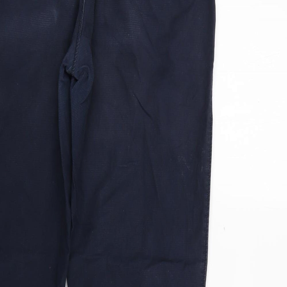 Preworn Mens Blue Cotton Trousers L30 in Regular