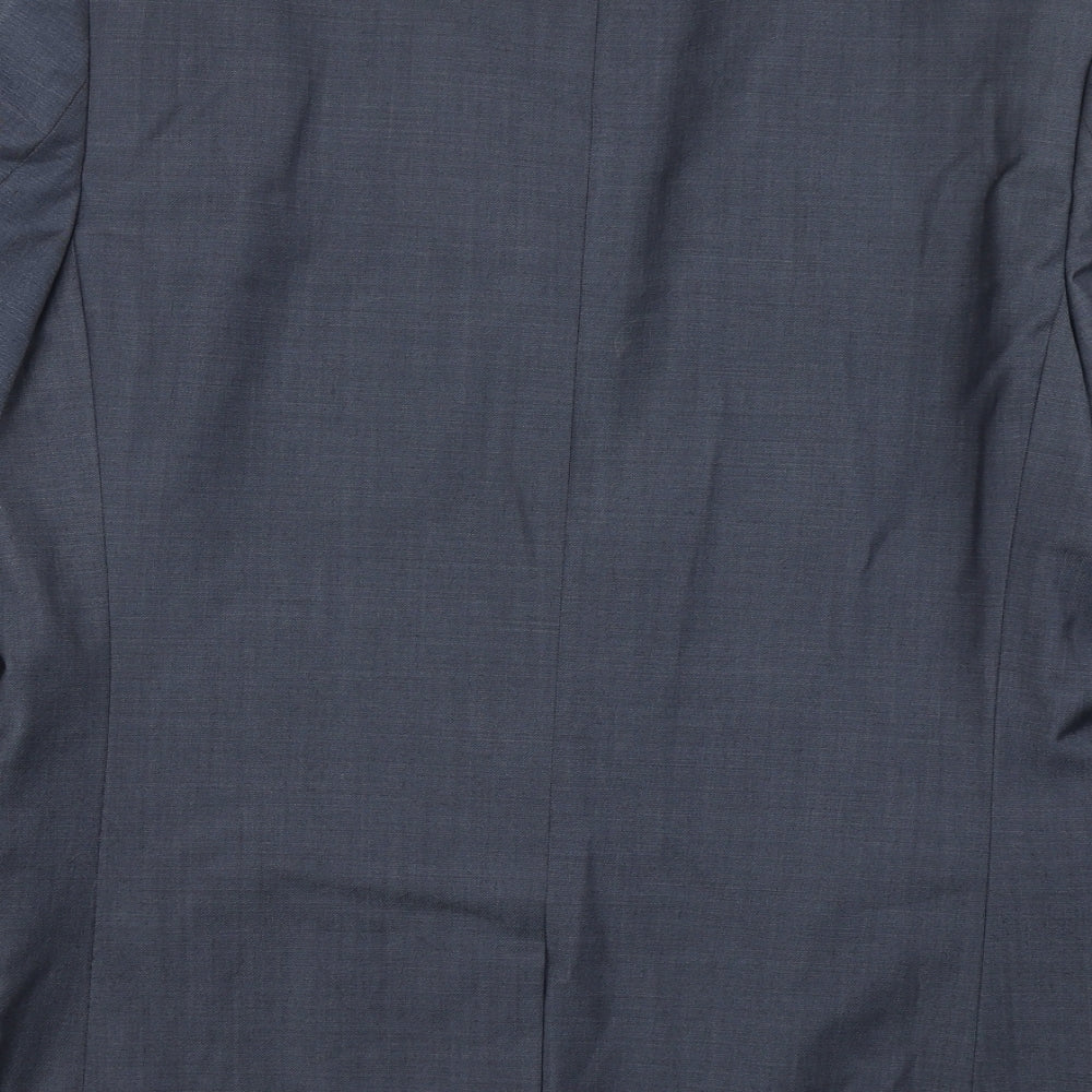 Topman Mens Blue Polyester Jacket Blazer Size 40