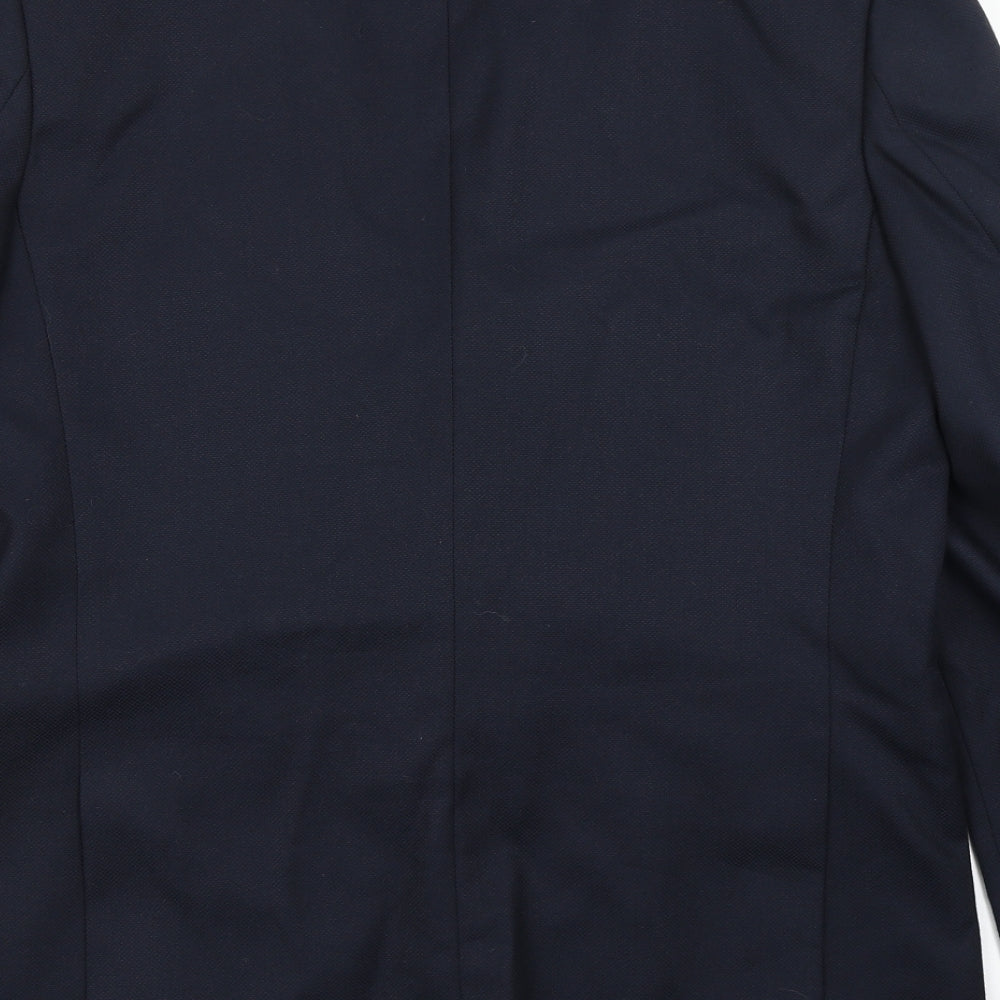 Cedarwood State Mens Blue Polyester Jacket Blazer Size 42