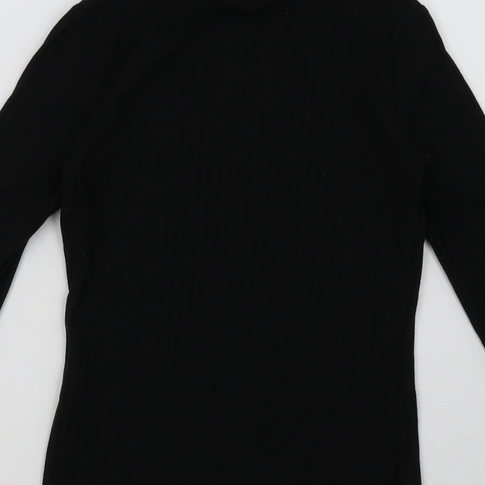 New Look Womens Black Polyester Pullover Sweatshirt Size 8 Pullover