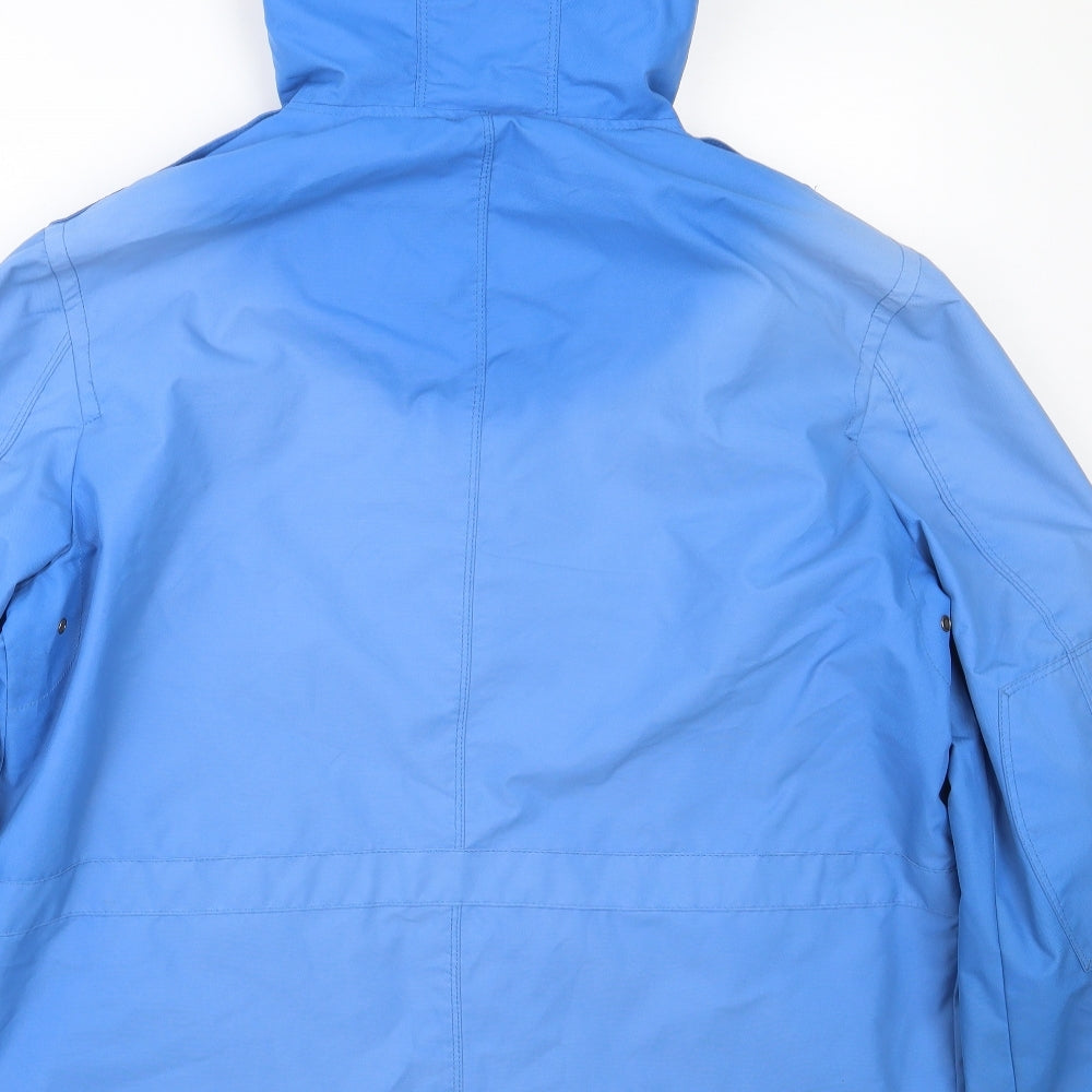 Red Herring Womens Blue Rain Coat Coat Size XL Zip