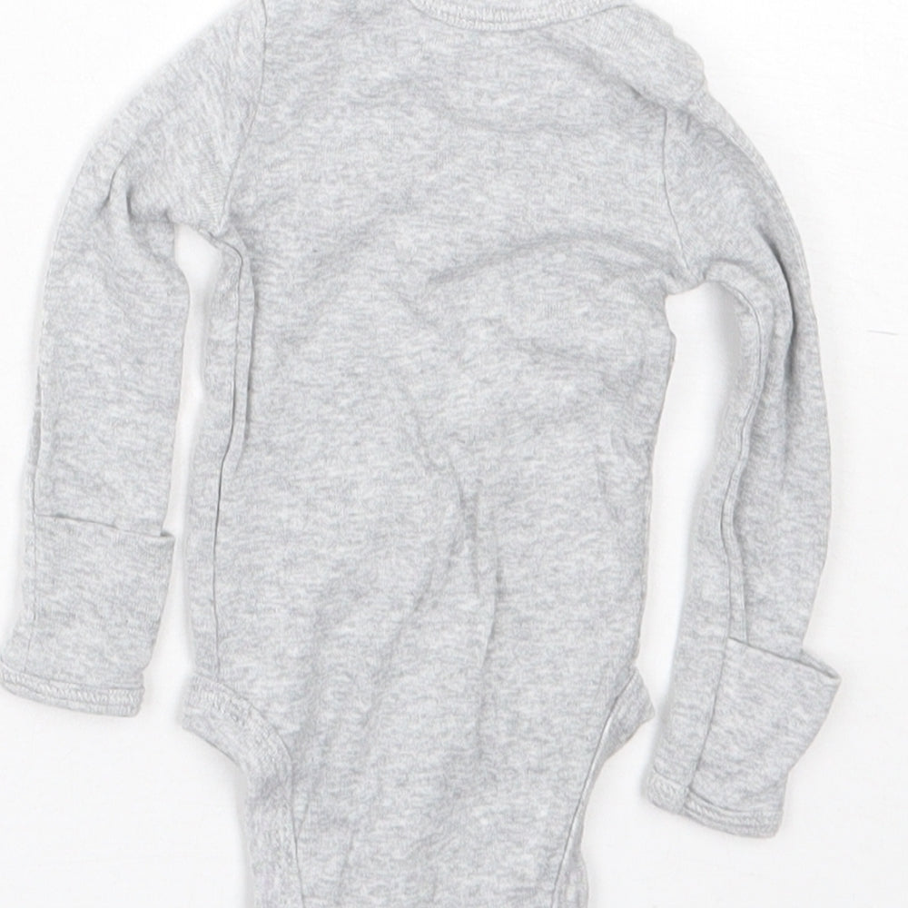 Carters Baby Grey Cotton Babygrow One-Piece Size Newborn