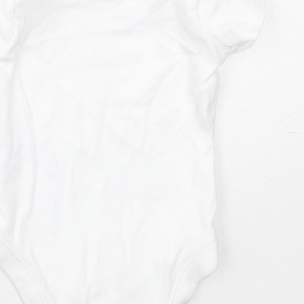 F&F Baby White Cotton Babygrow One-Piece Size Newborn