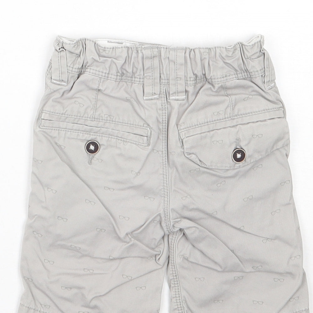 Next Boys Beige Spotted Cotton Chino Shorts Size 3 Years Regular