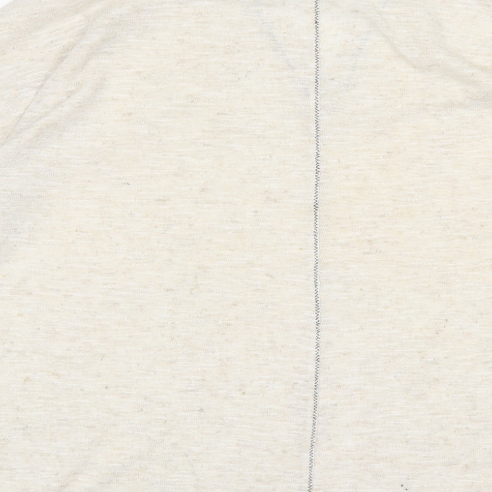 NEXT Womens Beige V-Neck Polyester Pullover Jumper Size 18