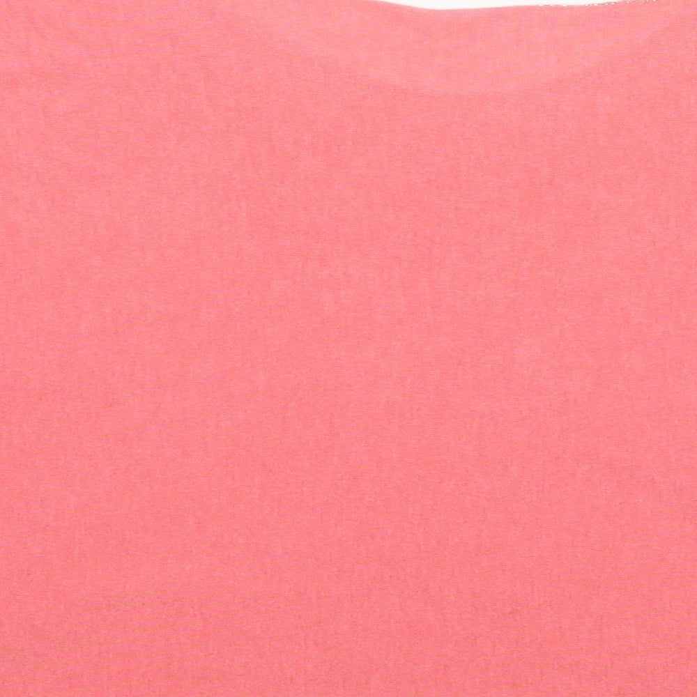 Preworn Womens Pink Round Neck Viscose Pullover Jumper Size 8
