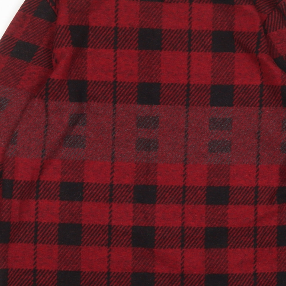 NEXT Womens Multicoloured Round Neck Check Polyester Pullover Jumper Size 8