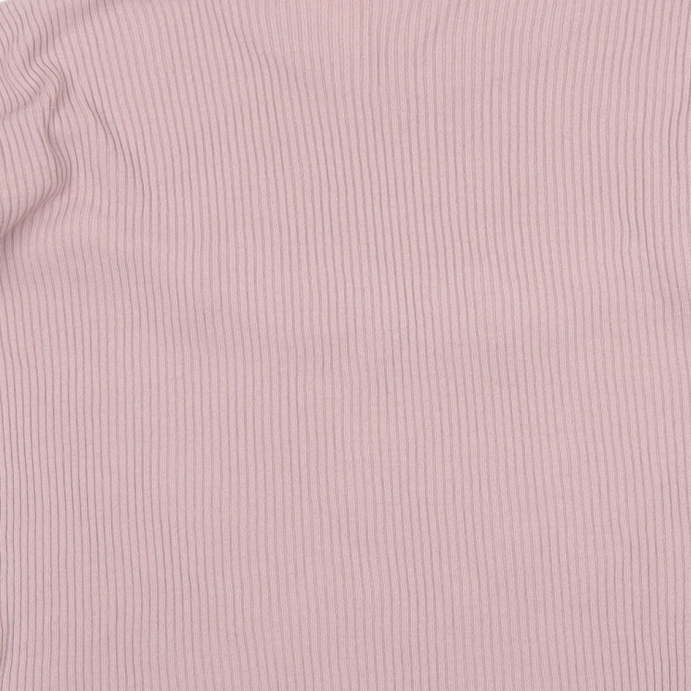 Pura Moda Womens Pink Round Neck Pullover Jumper Size S
