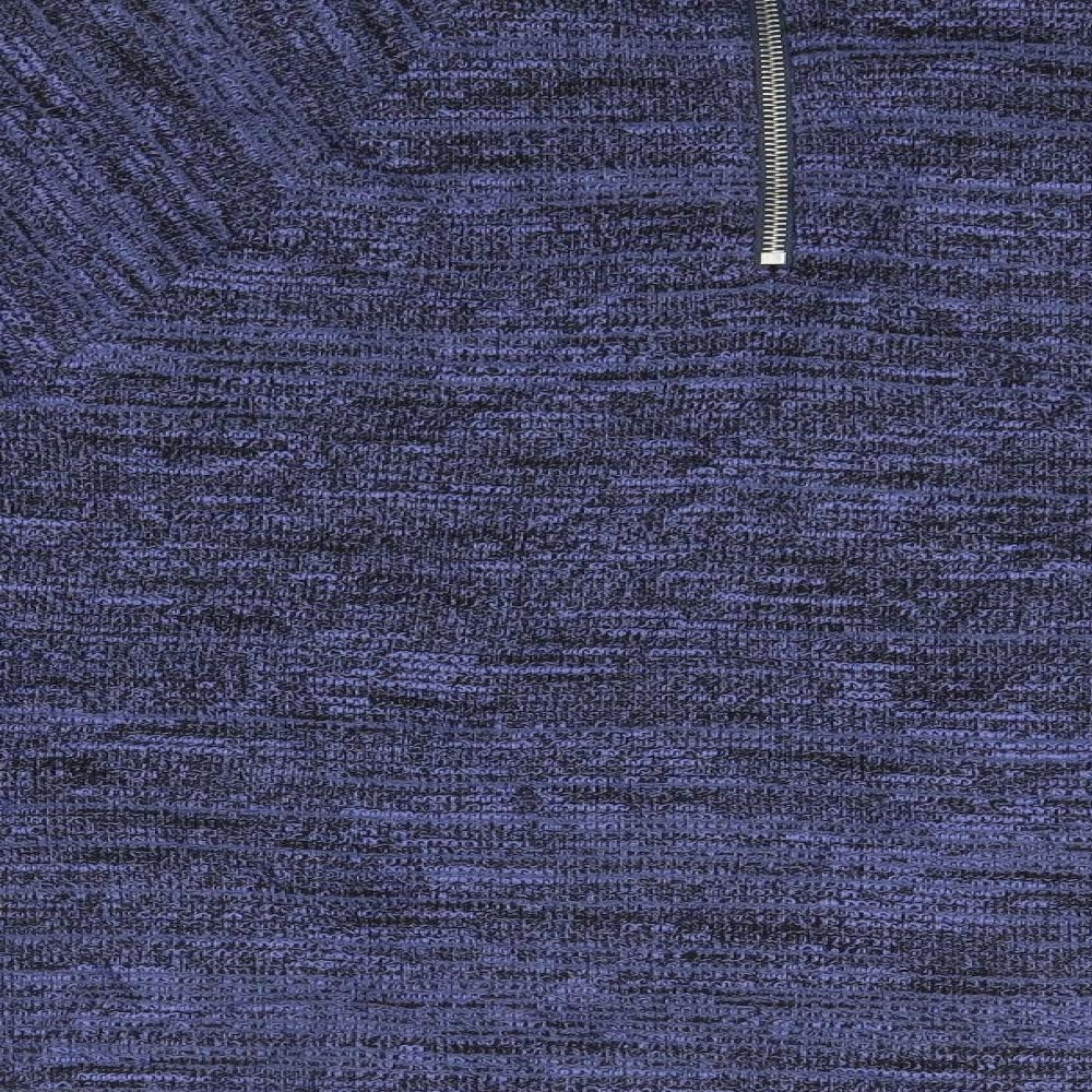Marks & Spencer Womens Blue Round Neck Polyester Pullover Jumper Size 14